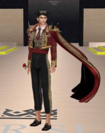 MR SL ♛ Spain 2018 - Cataligna90 MR SL ♛ Spain says “Hola a todos!” and shows you The Torero’s Traditional Outfit. While he disagrees with what the Torero does, he likes the level of style very much. This traditional dress besides having its own value also has the ability to allow Torero to move fluidly and fast. Composed of "La Montera", a black hat, widened on both sides; "El Corbatin" a knit neckline, similar to a small tie; "The chaquetilla" a short, rigid jacket with big shoulders accompanied by a white shirt and waistcoat; "La Taleguilla" is a very tight pants that come from the waist just below the knee, where they are stitched over decorated cords; Low and black shoes; "El Capote de Paseo" a silk cap, short adorned with luxurious and important decorations, its function is purely ornamental; Trousers and jacket are of the same color and adorned with decorations, gold coins and paillettes. The most common colors are Red Garnet, Purple, Light Blue, Pale Pink, White and Tobacco. MR SL ♛ Spain’s costume today comprises of entire outfit by Bare Rose, with a cape he made himself, the shoulders are by GTS Design modified to add a Garnet Gem himself, and his hair is by Stealthic.